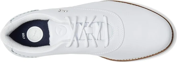 PUMA Golf Avant Women's Shoes Puma White/Deep Navy/Sand Dune : 5.5 B - Medium, Leather - Image 2