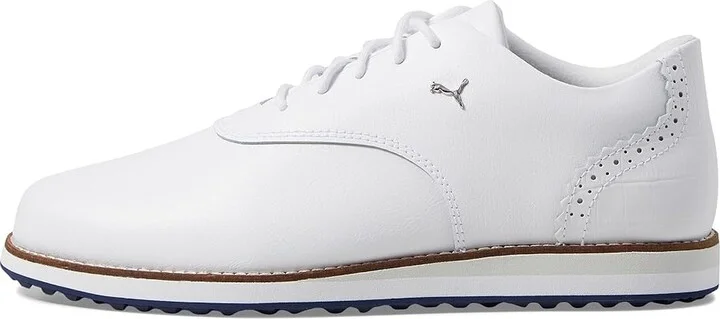 PUMA Golf Avant Women's Shoes Puma White/Deep Navy/Sand Dune : 5.5 B - Medium, Leather - Image 6