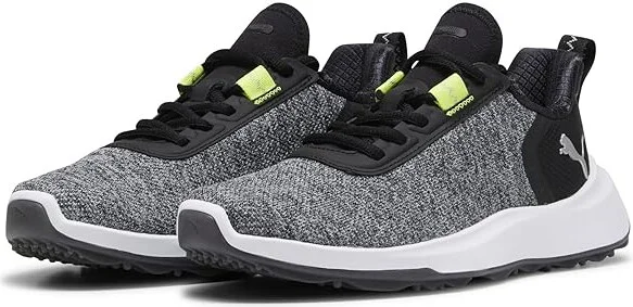 PUMA Golf Fusion Crush Sport Jr Shoes Puma Black/Electric Lime : 7 D - Medium, Textile