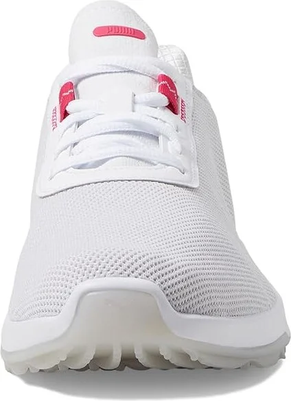 PUMA Golf Fusion Crush Sport Jr Shoes Puma White/Garnet Rose : 4 D - Medium, Textile - Image 3