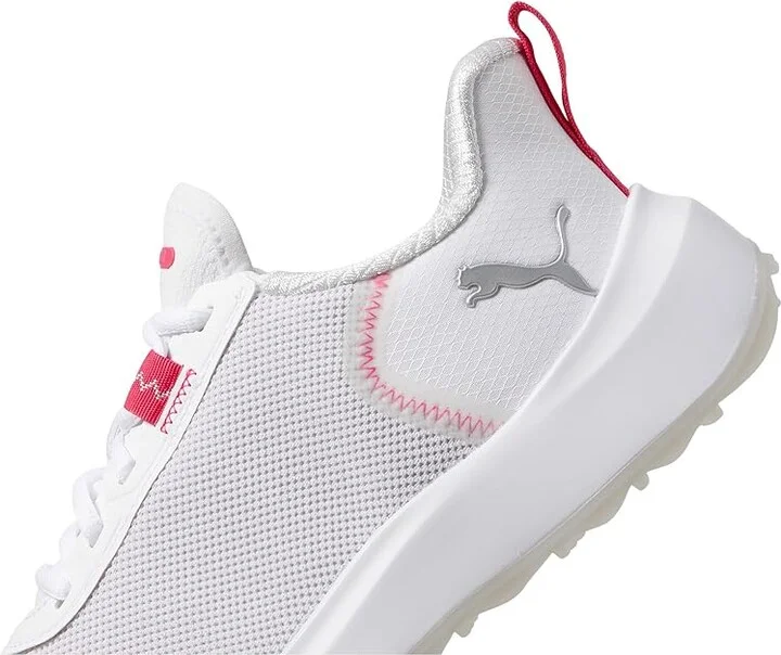 PUMA Golf Fusion Crush Sport Jr Shoes Puma White/Garnet Rose : 4 D - Medium, Textile - Image 4