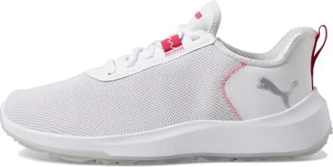 PUMA Golf Fusion Crush Sport Jr Shoes Puma White/Garnet Rose : 4 D - Medium, Textile - Image 6