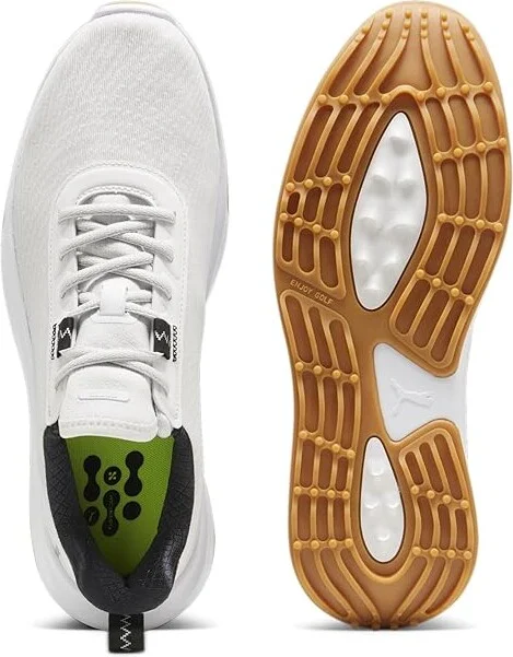 PUMA Golf Fusion Crush Sport Men's Shoes Feather Gray/Puma Black : 7 D - Medium, Leather - Image 2