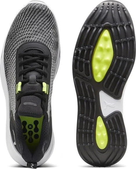 PUMA Golf Fusion Crush Sport Men's Shoes Puma Black/Electric Lime : 7 D - Medium, Leather - Image 2