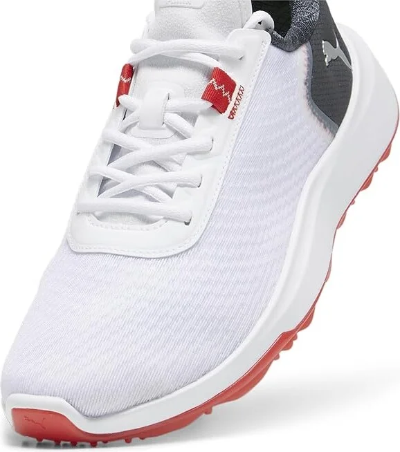 PUMA Golf Fusion Crush Sport Men's Shoes Puma White/Dark Coal : 7 D - Medium, Leather - Image 6
