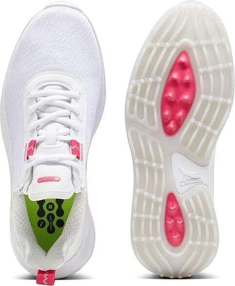 PUMA Golf Fusion Crush Sport Women's Shoes Puma White/Garnet Rose : 5.5 B - Medium, Textile - Image 2