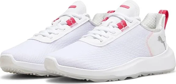 PUMA Golf Fusion Crush Sport Women's Shoes Puma White/Garnet Rose : 5.5 B - Medium, Textile