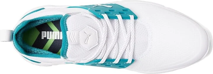 PUMA Golf Ignite Articulate Golf Shoes Men's Golf Shoes Puma White/Puma Silver/Green Lagoon : 7 D - Medium, Synthetic/Textile - Image 2