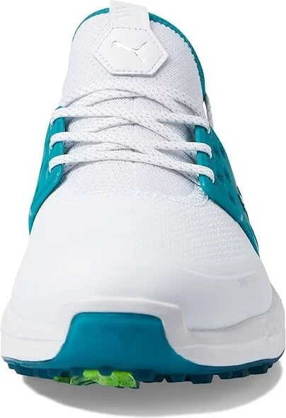 PUMA Golf Ignite Articulate Golf Shoes Men's Golf Shoes Puma White/Puma Silver/Green Lagoon : 7 D - Medium, Synthetic/Textile - Image 5