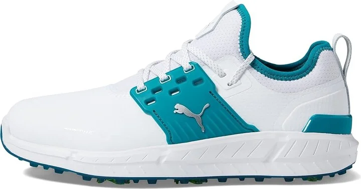 PUMA Golf Ignite Articulate Golf Shoes Men's Golf Shoes Puma White/Puma Silver/Green Lagoon : 7 D - Medium, Synthetic/Textile - Image 6