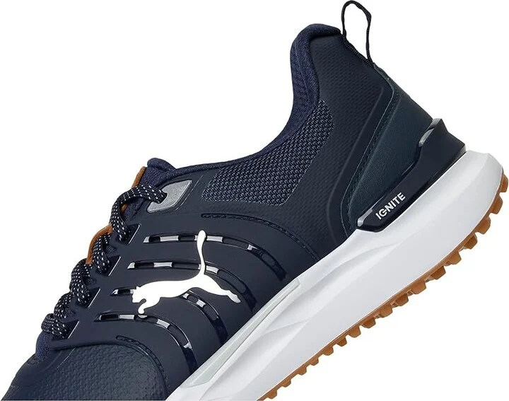 PUMA Golf Ignite Elevate 2 Men's Shoes Deep Navy/Puma Silver/Gum : 8 EE - Wide, Rubber - Image 7