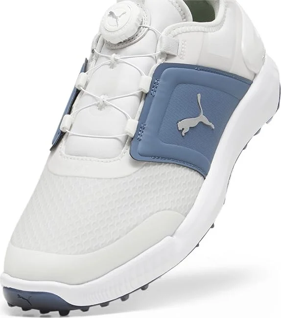 PUMA Golf Ignite Elevate Disc Golf Shoes Men's Shoes Feather Gray/Evening Sky/Puma White : 7 D - Medium, Textile - Image 6