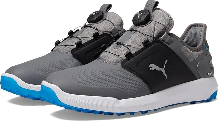 PUMA Golf Ignite Elevate Disc Golf Shoes Men's Shoes Quiet Shade/PUMA Silver : 8 D - Medium, Textile