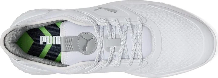 PUMA Golf Ignite Elevate Golf Shoes Men's Shoes Puma White/Puma Silver : 10.5 D - Medium, Synthetic/Textile - Image 2