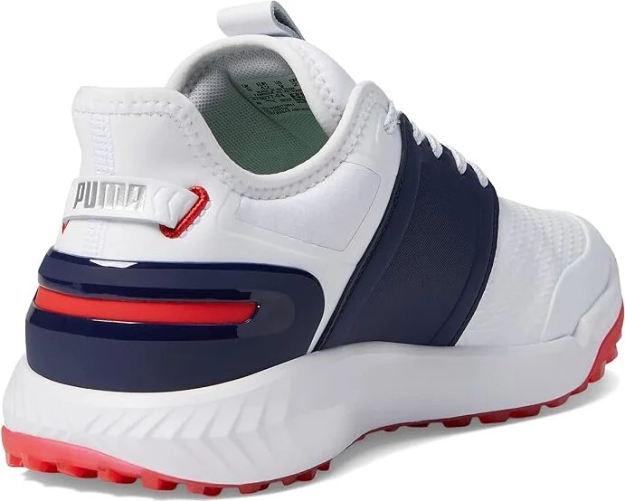 PUMA Golf Ignite Elevate Golf Shoes Men's Shoes Puma White/Puma Silver/Puma Navy : 7 D - Medium, Synthetic/Textile - Image 4