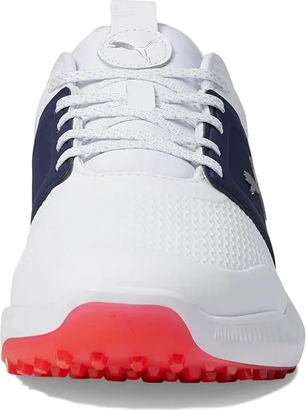 PUMA Golf Ignite Elevate Golf Shoes Men's Shoes Puma White/Puma Silver/Puma Navy : 7 D - Medium, Synthetic/Textile - Image 5