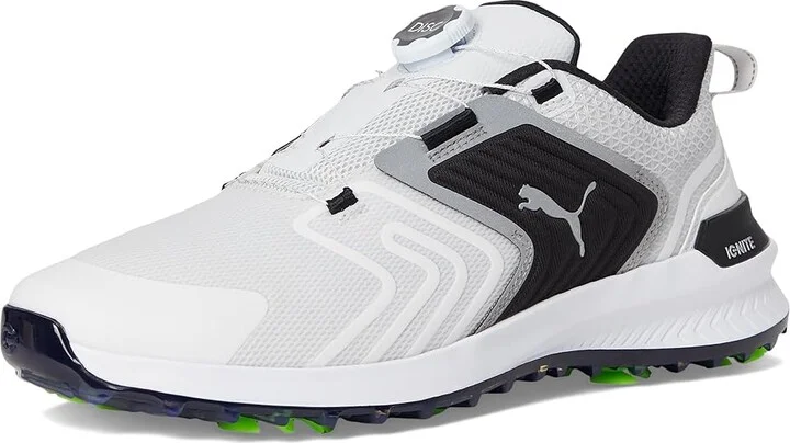 PUMA Golf Ignite Innovate Disc Men's Shoes Feather Gray/Puma Black : 7 D - Medium, Leather - Image 5