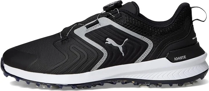 PUMA Golf Ignite Innovate Disc Men's Shoes Puma Black/Puma White : 7 D - Medium, Leather - Image 6