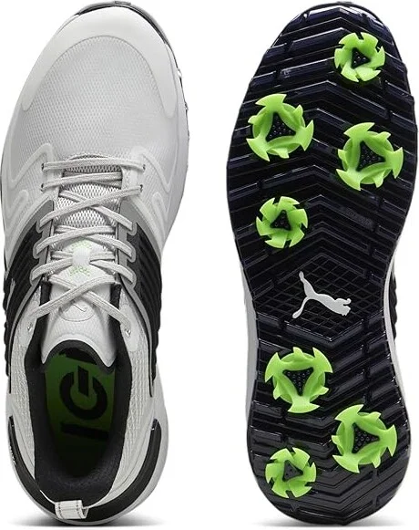 PUMA Golf Ignite Innovate Men's Shoes Feather Gray/Puma Black : 8.5 E - Wide, Synthetic - Image 2