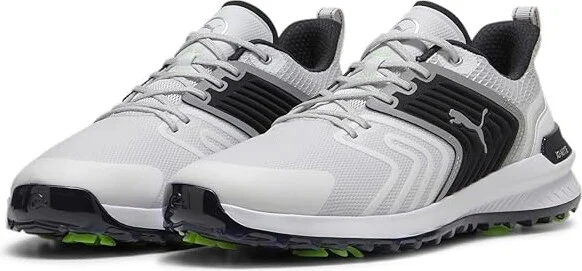 PUMA Golf Ignite Innovate Men's Shoes Feather Gray/Puma Black : 8.5 E - Wide, Synthetic