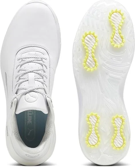 PUMA Golf Phantomcat Nitro Men's Shoes Puma White/Puma Silver/Feather Gray : 7 D - Medium, Synthetic - Image 2