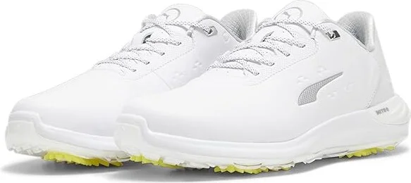 PUMA Golf Phantomcat Nitro Men's Shoes Puma White/Puma Silver/Feather Gray : 7 D - Medium, Synthetic