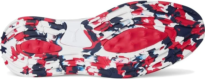 PUMA Golf Puma X Volition Fusion Crush Sport Men's Shoes Deep Navy/Strong Red/Puma White : 7 D - Medium, Leather - Image 3