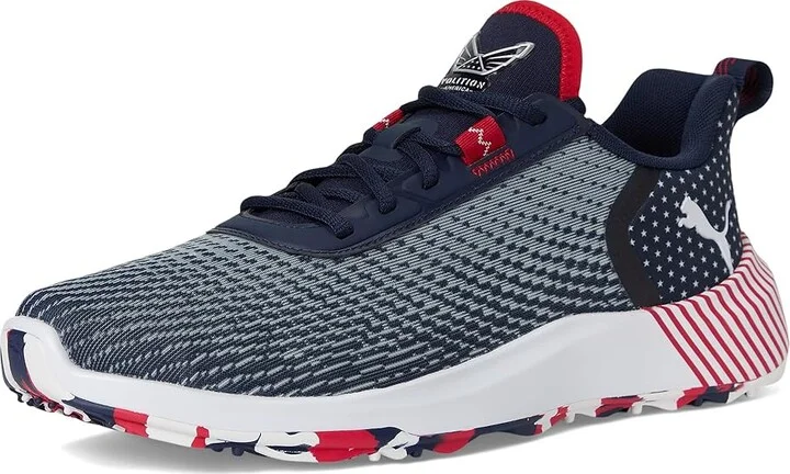 PUMA Golf Puma X Volition Fusion Crush Sport Men's Shoes Deep Navy/Strong Red/Puma White : 7 D - Medium, Leather - Image 5
