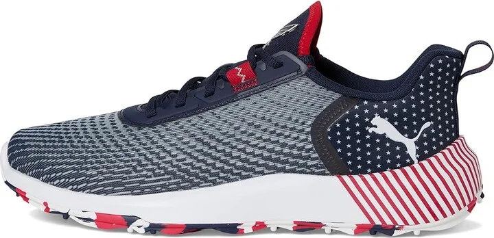 PUMA Golf Puma X Volition Fusion Crush Sport Men's Shoes Deep Navy/Strong Red/Puma White : 7 D - Medium, Leather - Image 6