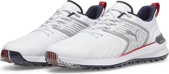 PUMA Golf Puma X Volition Ignite Innovate Men's Shoes Puma White/Deep Navy/Strong Red : 7.5 D - Medium