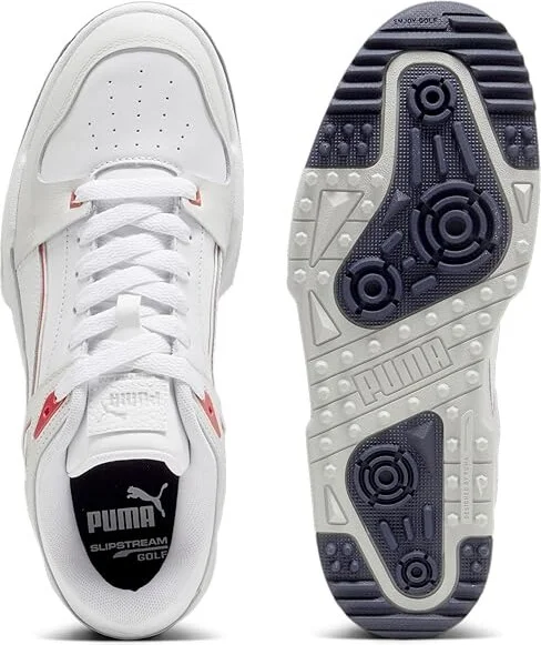 PUMA Golf Slipstream-G Shoes Puma White/Deep Navy : EU 40.5 (US Men's 8 - Women's 9.5) Medium, Leather - Image 2