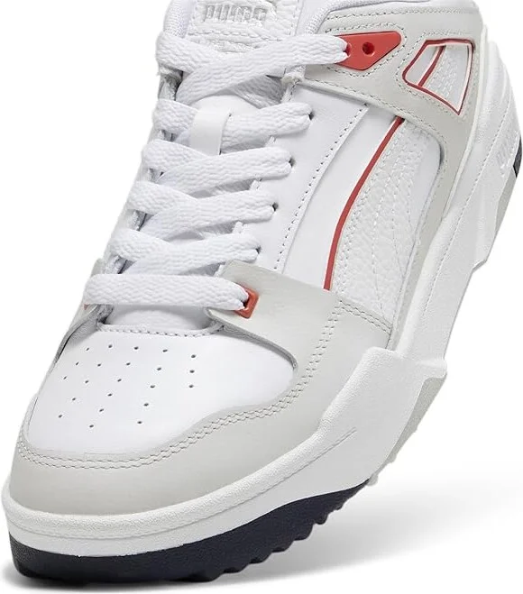 PUMA Golf Slipstream-G Shoes Puma White/Deep Navy : EU 40.5 (US Men's 8 - Women's 9.5) Medium, Leather - Image 3