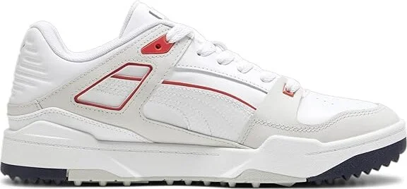 PUMA Golf Slipstream-G Shoes Puma White/Deep Navy : EU 40.5 (US Men's 8 - Women's 9.5) Medium, Leather - Image 5