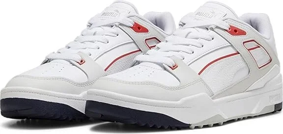 PUMA Golf Slipstream-G Shoes Puma White/Deep Navy : EU 40.5 (US Men's 8 - Women's 9.5) Medium, Leather