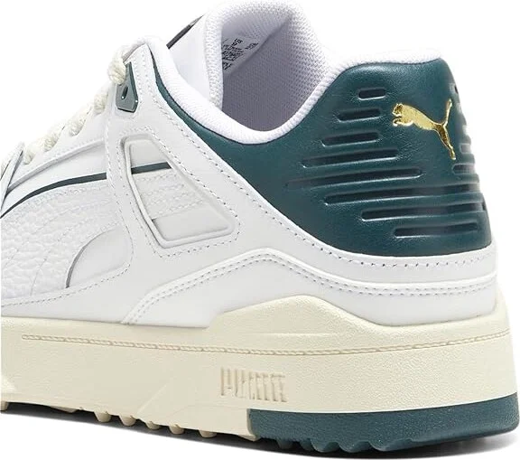 PUMA Golf Slipstream-G Shoes Puma White/Varsity Green : EU 42.5 (US Men's 9.5 - Women's 11) Medium, Leather - Image 2