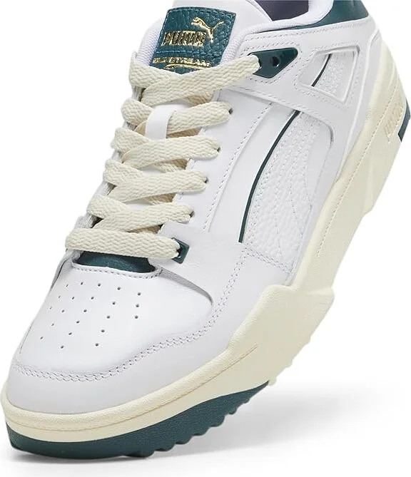 PUMA Golf Slipstream-G Shoes Puma White/Varsity Green : EU 42.5 (US Men's 9.5 - Women's 11) Medium, Leather - Image 3