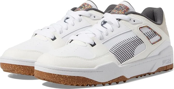 PUMA Golf Slipstream-G Sustainability Shoes Puma White/Cool Dark Gray : EU 40.5 (US Men's 8 - Women's 9.5) Medium, Leather