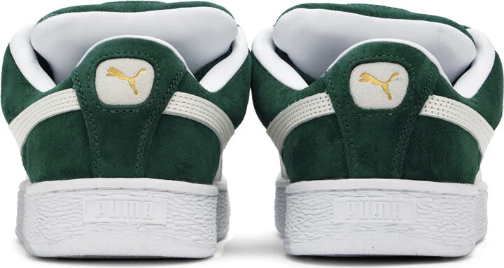 PUMA Green & White Suede XL Sneakers - Image 2