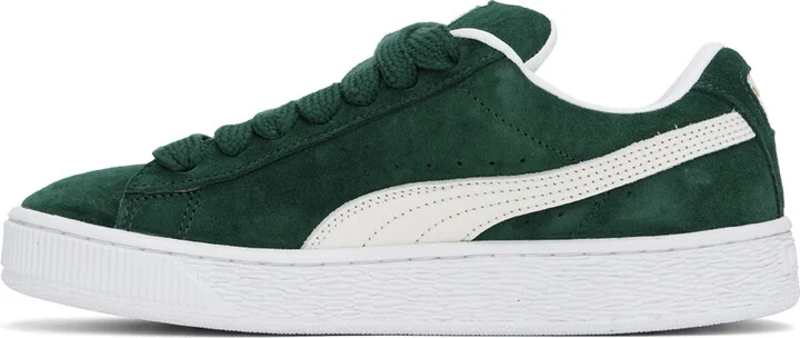 PUMA Green & White Suede XL Sneakers - Image 3