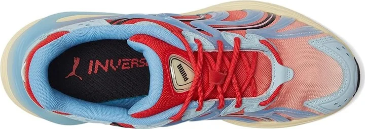 PUMA Inverse Sneakers Men's Snow Shoes Creamy Vanilla/For All Time Red/Team Light Blue : 9 D - Medium, Leather/Synthetic/Textile - Image 2