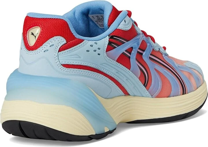 PUMA Inverse Sneakers Men's Snow Shoes Creamy Vanilla/For All Time Red/Team Light Blue : 9 D - Medium, Leather/Synthetic/Textile - Image 4