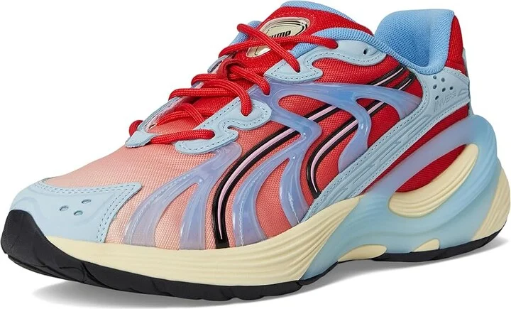 PUMA Inverse Sneakers Men's Snow Shoes Creamy Vanilla/For All Time Red/Team Light Blue : 9 D - Medium, Leather/Synthetic/Textile - Image 5