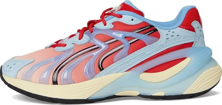 PUMA Inverse Sneakers Men's Snow Shoes Creamy Vanilla/For All Time Red/Team Light Blue : 9 D - Medium, Leather/Synthetic/Textile - Image 6