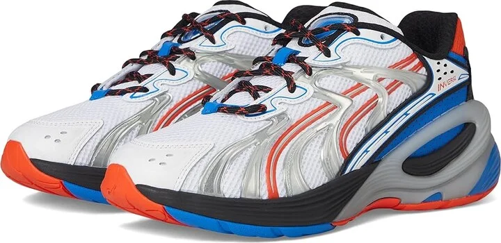 PUMA Inverse Sneakers Men's Snow Shoes Puma White/Redmazing/Hyperlink Blue/Puma Black : 9.5 D - Medium, Leather/Synthetic/Textile