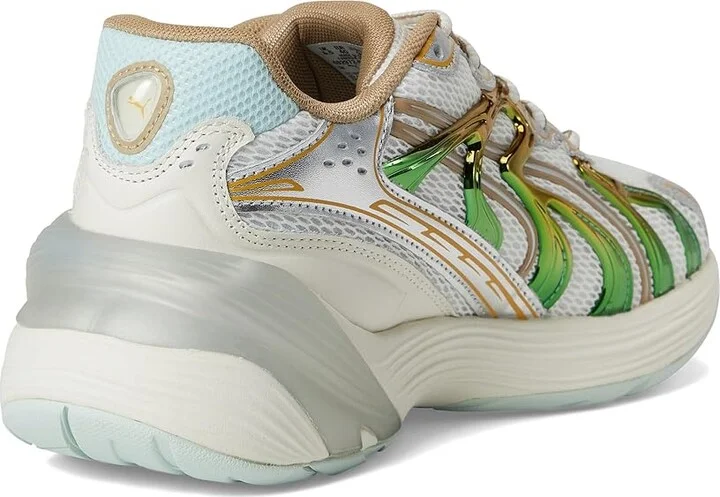 PUMA Inverse Sneakers Women's Snow Shoes Warm White/Archive Gold : 6 B - Medium, Leather/Rubber/Suede - Image 4