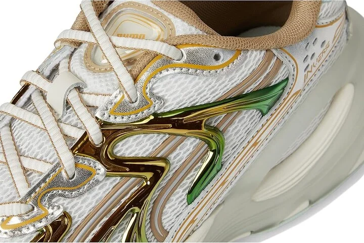 PUMA Inverse Sneakers Women's Snow Shoes Warm White/Archive Gold : 6 B - Medium, Leather/Rubber/Suede - Image 7