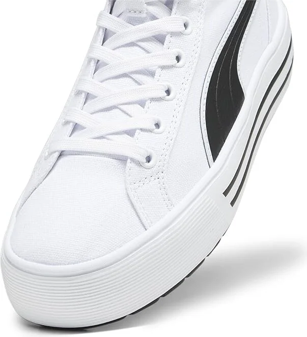 PUMA Kaia 2.0 Mid Women's Lace up casual Shoes Puma White/Puma Black : 7.5 B - Medium, Canvas - Image 4