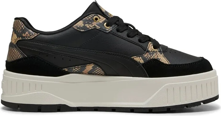 Black/Olive Green Snake Print