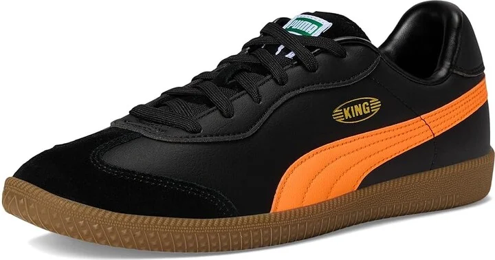 PUMA King 21 Indoor Trainer Soccer Shoes Men's Shoes Black/Heat Fire : 9.5 D - Medium, Leather/Synthetic - Image 5