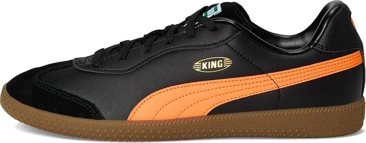 PUMA King 21 Indoor Trainer Soccer Shoes Men's Shoes Black/Heat Fire : 9.5 D - Medium, Leather/Synthetic - Image 6